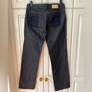 Versace Jeans Couture black denim embroidered pockets VJC Women waist 27